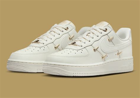 nike air force 1 low 'white mini gold swooshes'|Nike Air Force 1 low white gold.